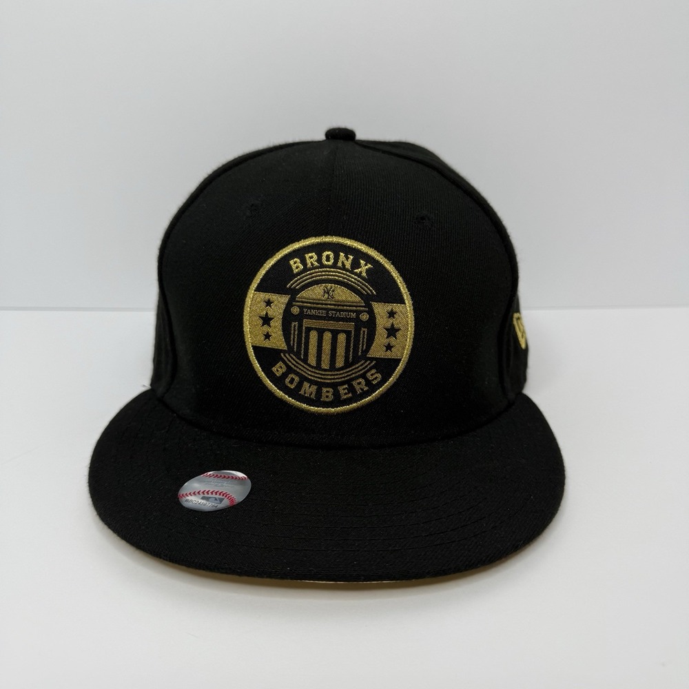 New York Yankees Bronx Bombers Black Gold Metallic Snapback Hat New Era‎ 9Fifty